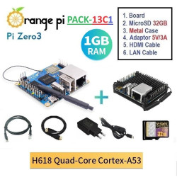 PACK-13C1  Orange Pi Zero 3 (1GB) - Complete SET